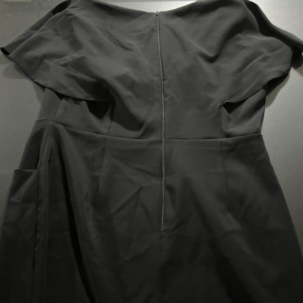 ASOS Dress Woman's Sz‎ 14 US 18 UK Navy Polyester Elastic Stretch NWT Zip up